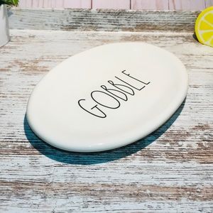 Rae Dunn GOBBLE oval plate